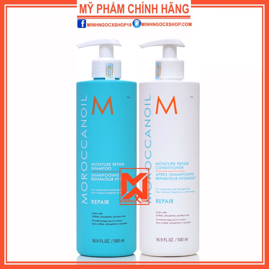 ✅[ MOROCCANOIL ] DẦU GỘI XẢ PHỤC HỒI ĐỘ ẨM MOROCCANOIL REPAIR 500ML CHÍNH HÃNG