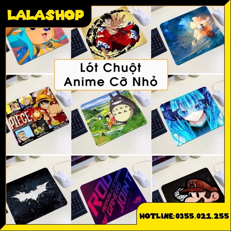 Miếng Lót Chuột, Bàn Di Chuột Cỡ Nhỏ Hình Anime Ngỗ Nghĩnh