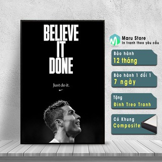 Tranh cầu thủ bóng đá ronaldo ý nghĩa, trang trí phòng ngủ