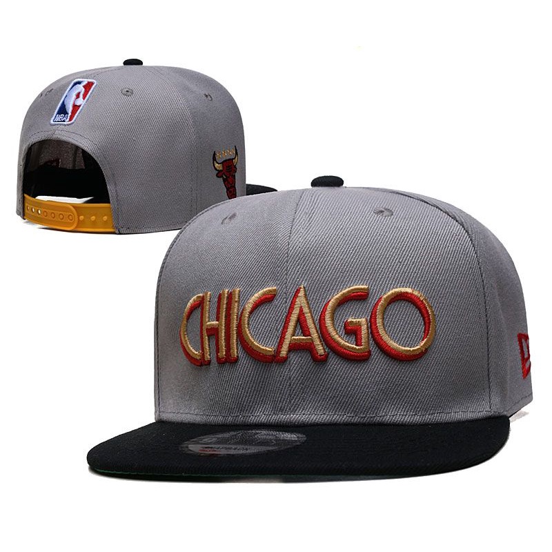 Mũ Lưỡi Trai Thêu Logo Đội Bóng Chicago Bulls Phong Cách Hip Hop Thời Trang Cho Nam Và Nữ