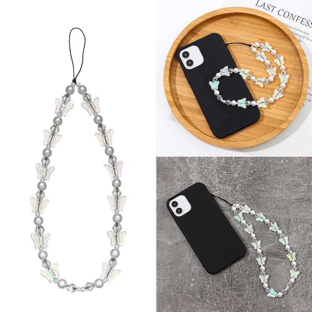 AUGUSTINA Dây Đeo Điện Thoại Dạng Chuỗi Hạt Acrylic Chống Thất Lạc Tiện Dụng