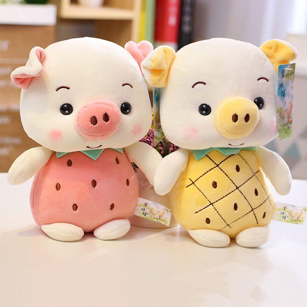 Thú Nhồi Bông Hình Chú Heo Màu Cầu Vồng Chất Liệu Cotton Mềm Mại Cho Bé