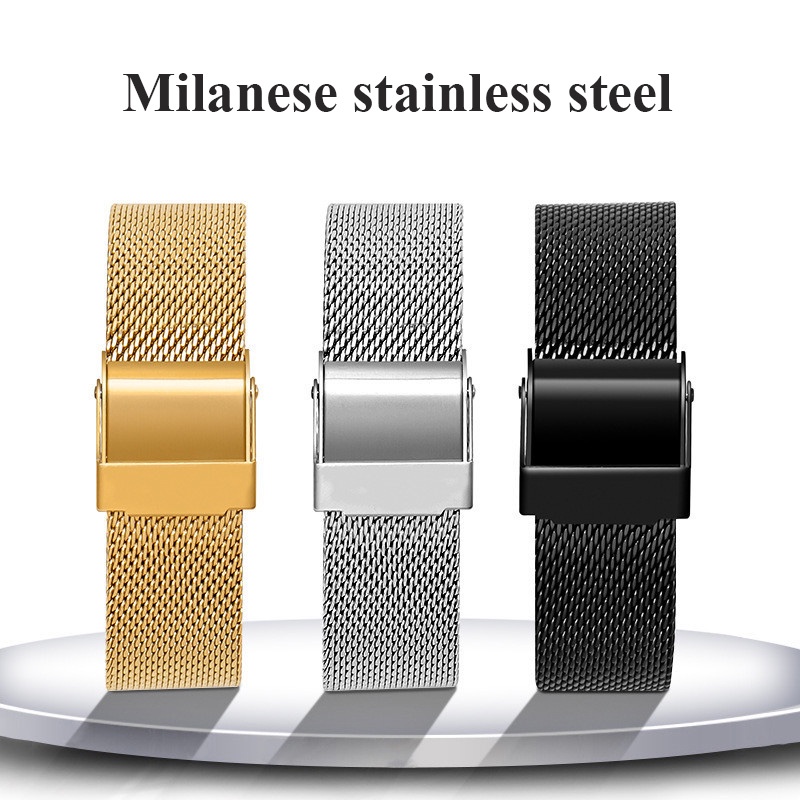 Dây Đeo Đồng Hồ Bằng Thép Không Gỉ Rộng 12mm 14mm 16mm 18mm 19mm 20mm 21mm 22mm 23mm 24mm