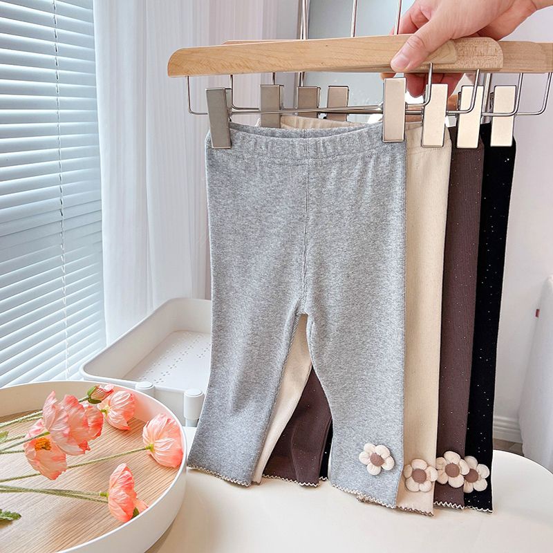 Quần Legging Dáng Bút Chì Co Giãn Tốt Thoải Mái Thời Trang Mùa Thu Cho Bé Gái