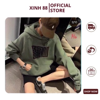 Áo hoodie họa tiết mê cung  dáng rộng chất nỉ freesize <62kg MSP6662