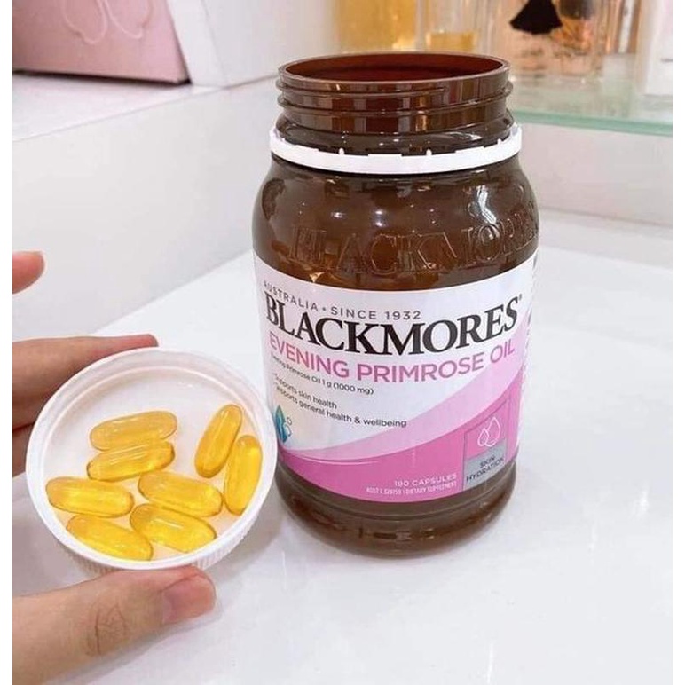 Tinh dầu hoa anh thảo Blackmores Evening primrose oil 190 viên, điều hòa nội tiết, giúp đẹp da, tóc, móng