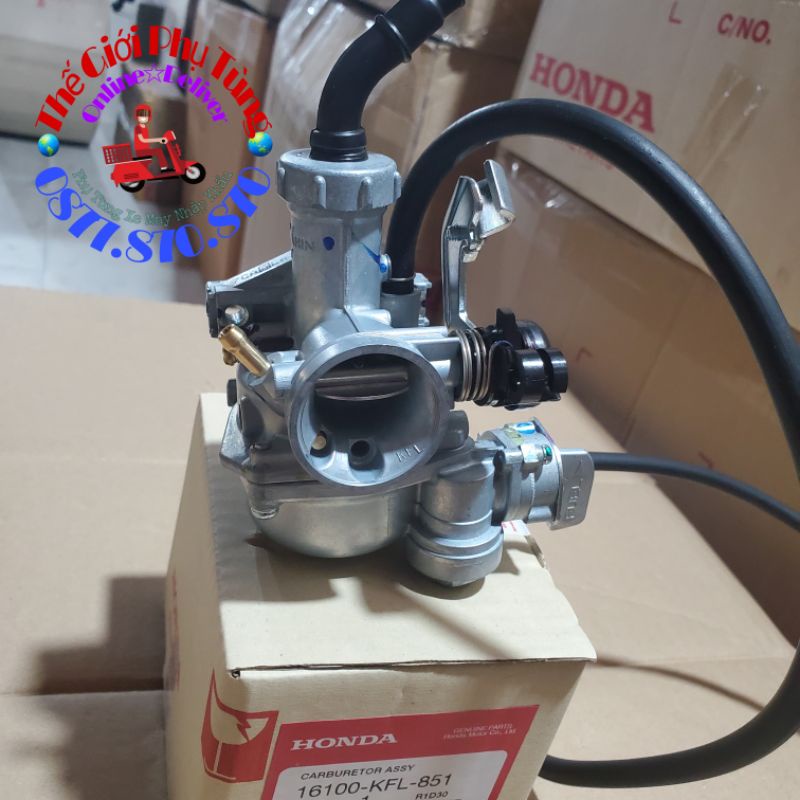 [Ảnh thật][Chính hãng] BÌNH XĂNG CON (BỘ CHẾ HÒA KHÍ) WAVE THÁI 110 ZIN THÁI LAN 16100-KFL-851