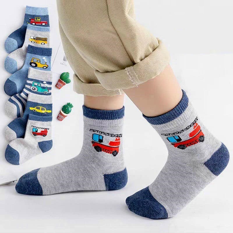 [Free Ship ] Set 10 Đôi Tất Ô Tô Cho Bé
