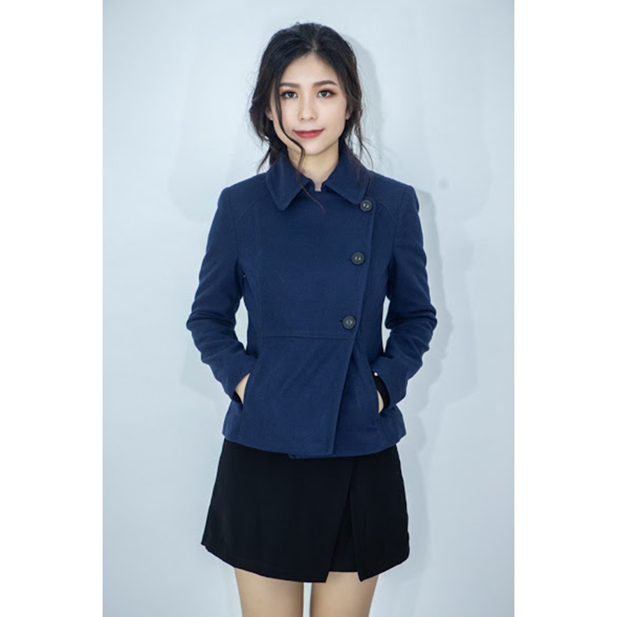 Áo dạ Zenic dáng ngắn khuy lệch 63429 | BigBuy360 - bigbuy360.vn