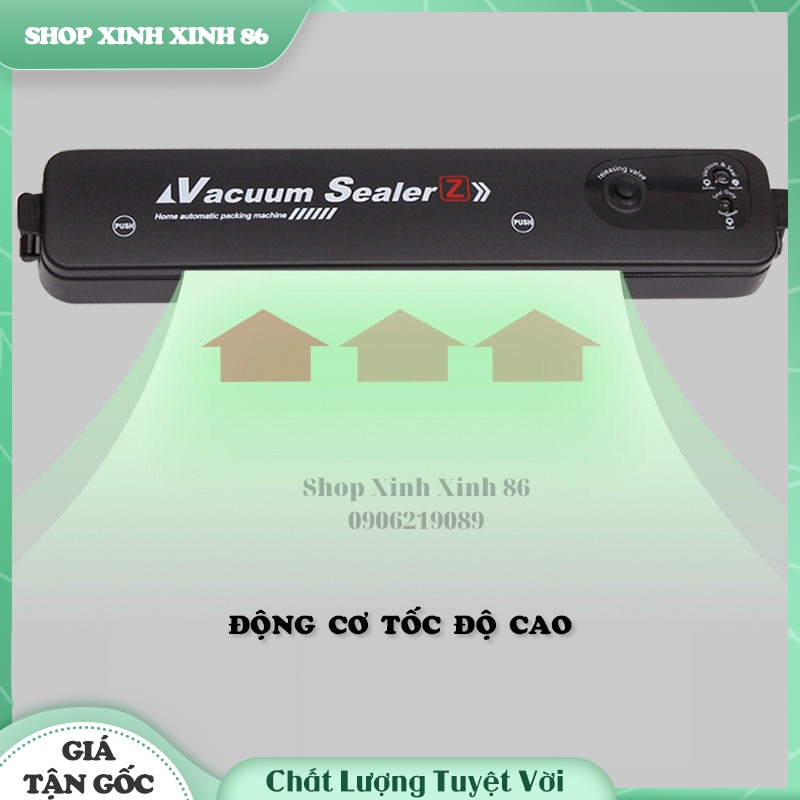 Máy Hút Chân Không Thực Phẩm Tự Động Hàn Miệng Túi Vacuum Sealer Tặng Kèm 10 Túi Hút Chân Không