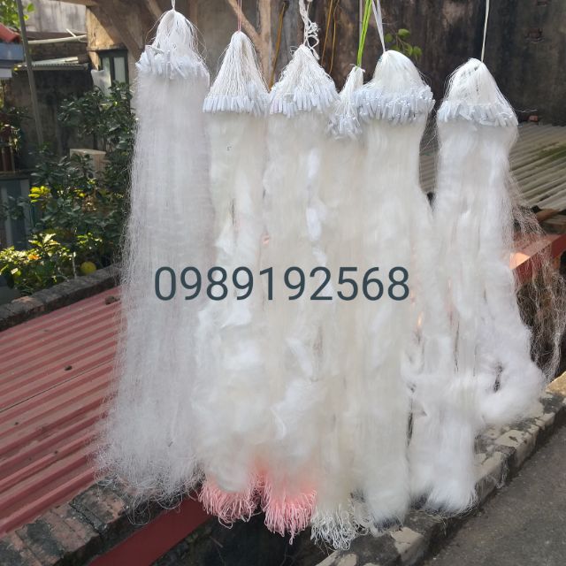 Lưới đánh cá 3 lớp cao 80cm then 1,5- then 2- then 2,5- then 3- then 4 dài 70m đánh cá rô,diếc ,cá rô phi