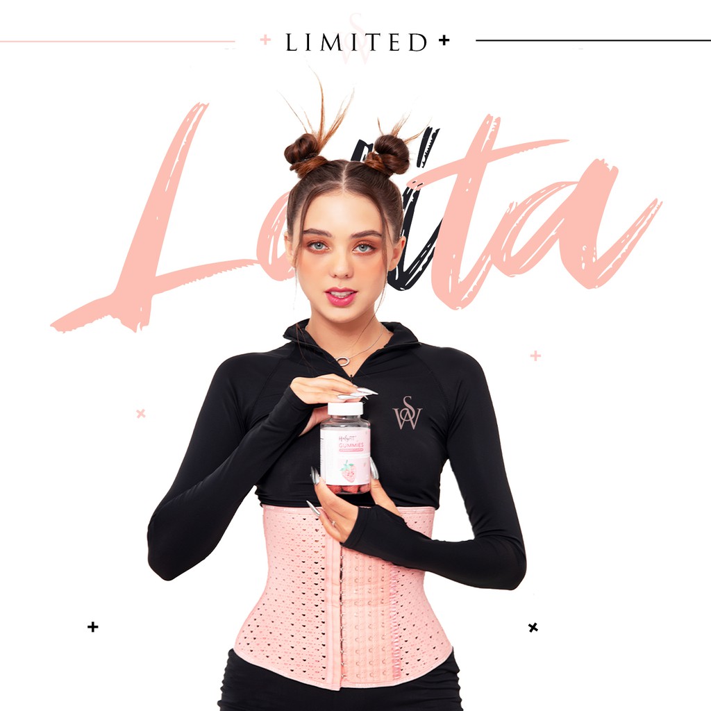 Đai Nịt Bụng Latex Hồng WSTORE 27 Xương, Thoáng Khí - Latex Lolita Limited Chuẩn Chính Hãng W.Store