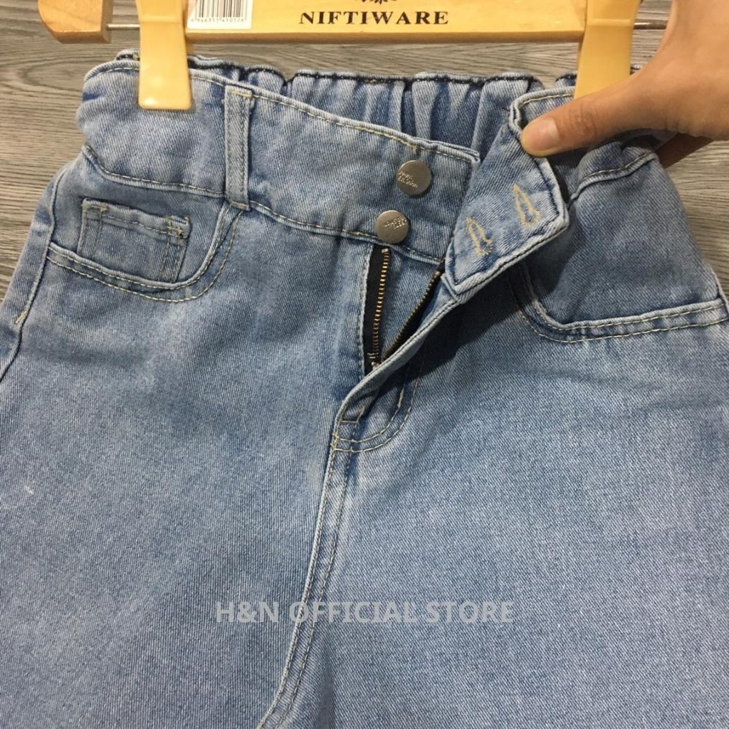 Quần baggy jean nữ quần bò nữ lưng cao chun sau phong cách hàn quốc HN Clothing Q3 | WebRaoVat - webraovat.net.vn