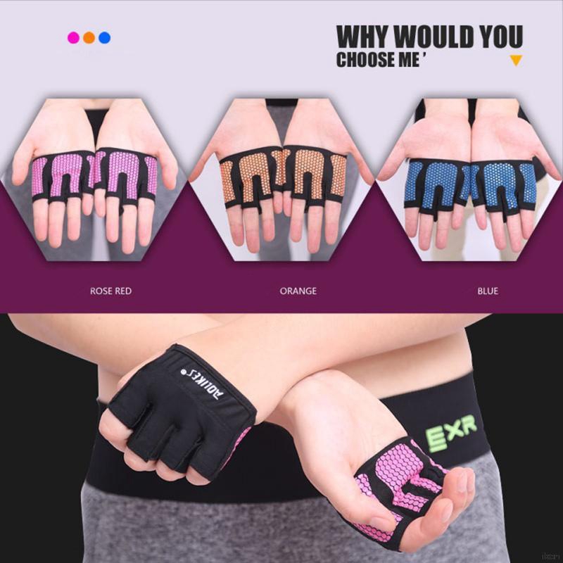 Đôi găng tay tập thể thao thiết kế hở ngón chống trượt tiện dụng cho nam và nữ