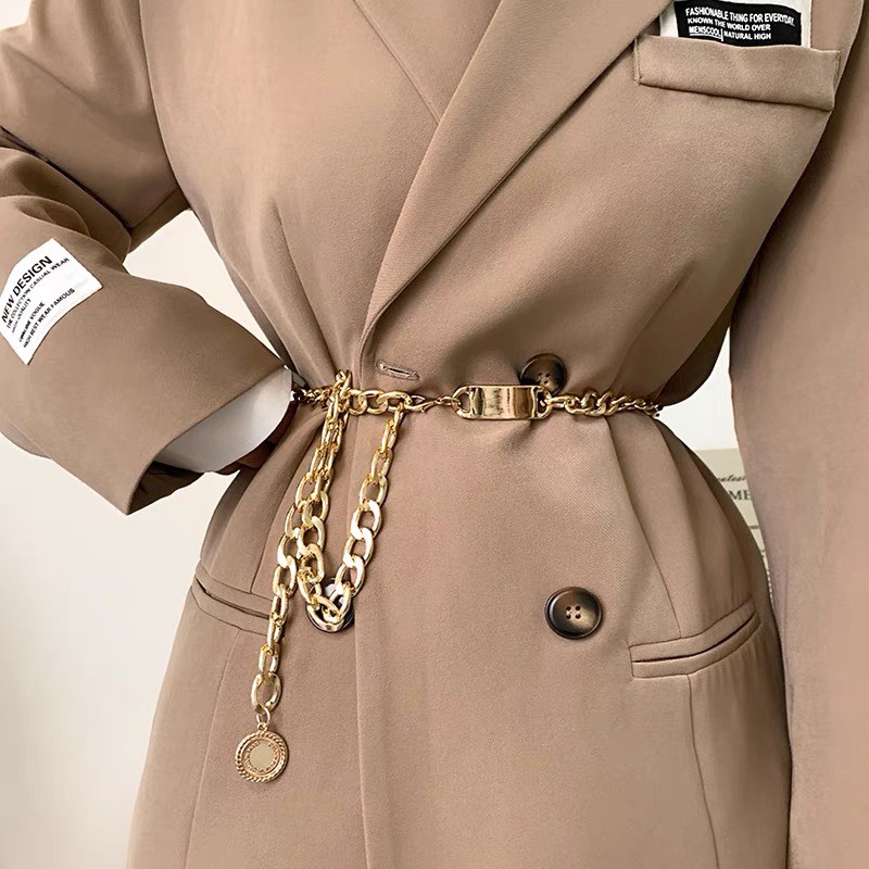 Thắt lưng sợi xích vàng sang chảnh thắt váy thắt áo thun, áo sơ mi,...