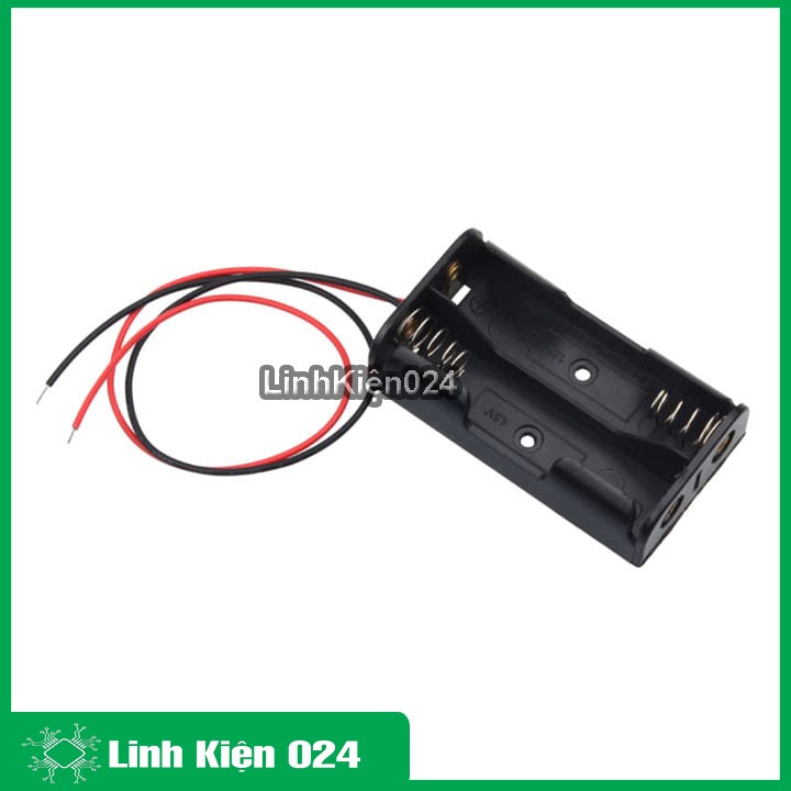 Đế Pin AA Không Nắp ( Đấu Nối Tiếp ) - 2 Pin