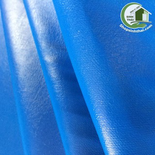 Phông nền chụp hình ảnh bằng vải giả da PVC màu xanh dương - vải da may túi, làm dép, bọc ghế sofa [1m x khổ 1,4m]