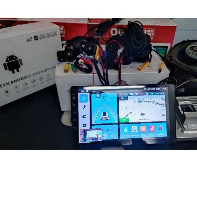 Màn hình Android Carfu G200s liền Cam 360 toàn cảnh Sony 225 full hd Ram 3gb/32gb chip 8x 7862 cắm sim 5G ver 2023