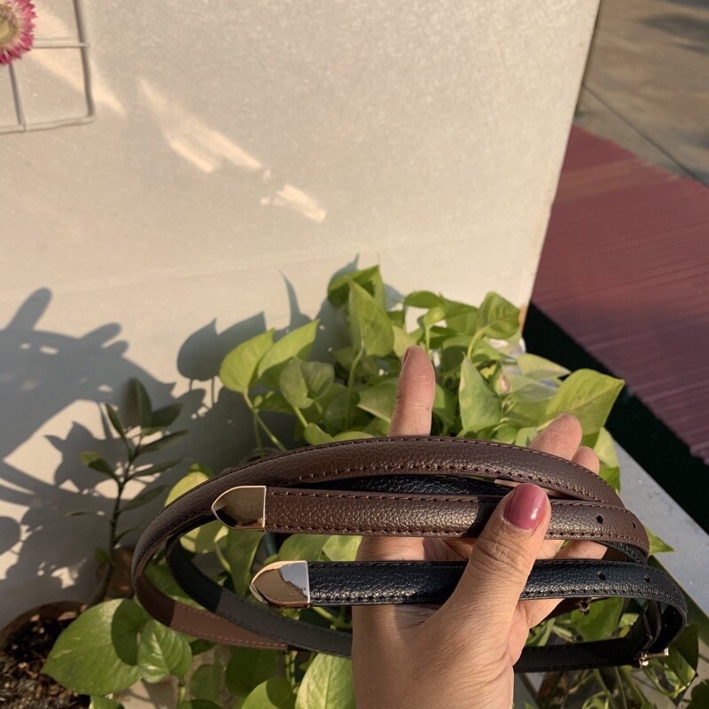 Thắt lưng bản nhỏ 1.4cm Đv005 da đẹp - Đai váy nịt áo blazer sơ mi bản nhỏ phụ kiện váy sim sim shop