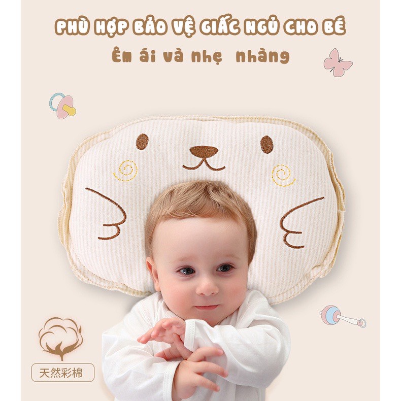Gối lõm hình sư tử cho bé chống méo đầu cho bé sơ sinh