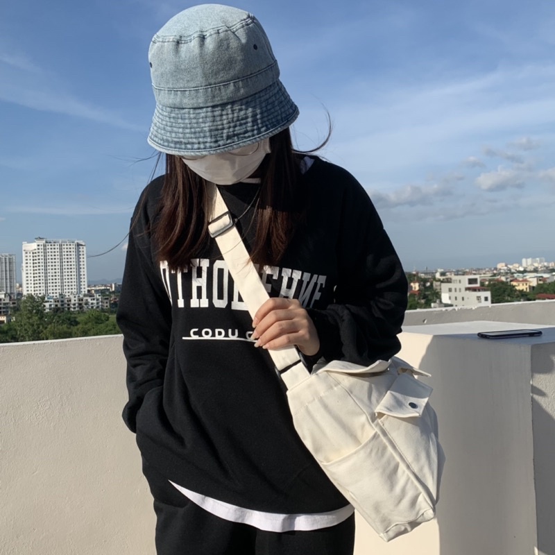 Túi Đeo Chéo nam nữ phong cách Unisex vải canvas cao cấp đựng vừa sách vở đi học TUCANVAS TCV52