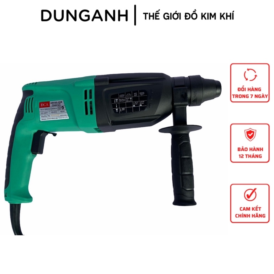 Máy khoan bê tông Kim Khí Dung Anh, máy khoan tường DCA AZC05-26B chính hãng bảo hành 12 tháng