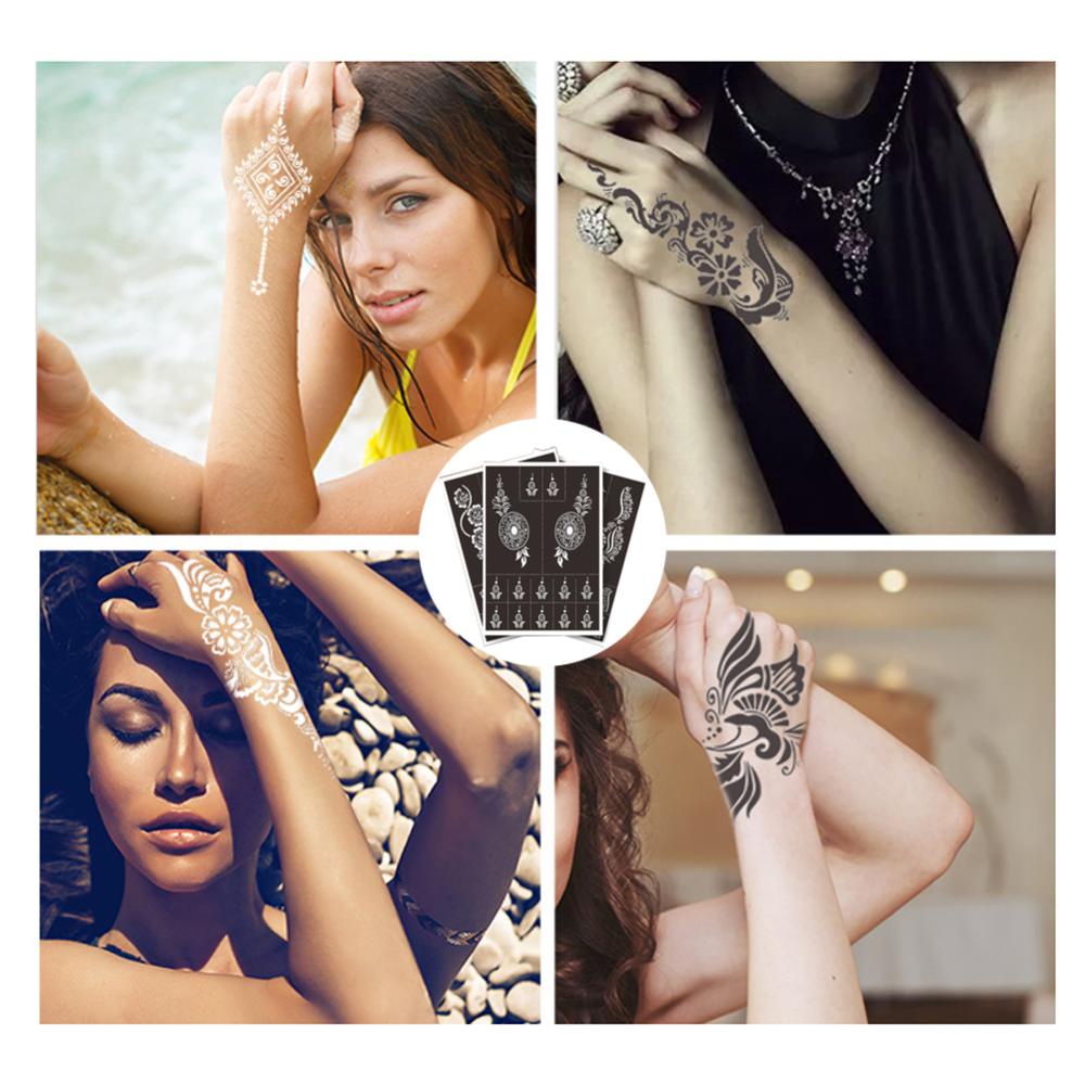 Timekey Khuôn Dùng Để Tạo Hình Xăm DIY Henna K3Y8