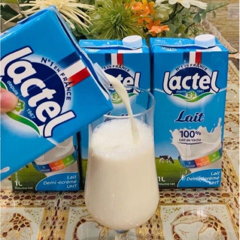 Sữa tươi Lactel hộp 1L date mới