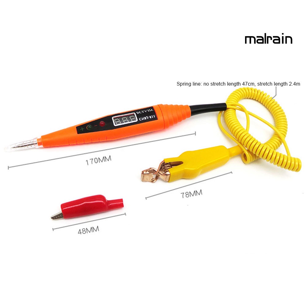 Bút Thử Điện Cho Xe Hơi Màn Hình Hiển Thị Kỹ Thuật Số 2.5-32V