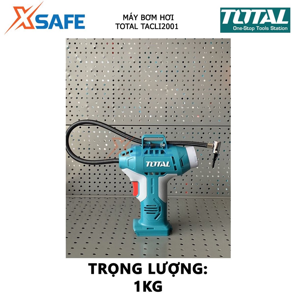 Máy bơm hơi tự động dùng pin TOTAL TACLI2001 áp suất tối đa 160PSI - Không kèm theo pin và sạc - chính hãng