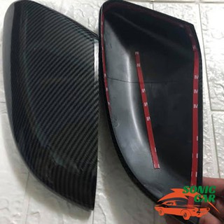 Ốp gương chiếu hậu cho xe KIA CERATO chất liệu nhựa ABS mạ CACBON, chống trầy xước bảo vệ gương khi va chạm – SONIC CAR