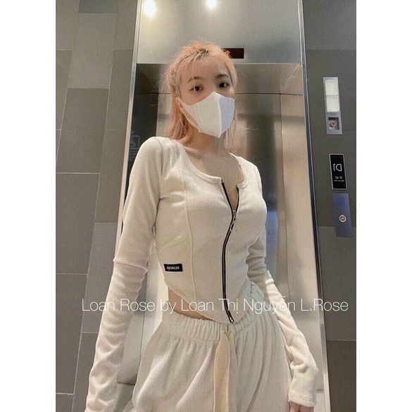 G05. 610. ÁO LEN TĂM KÉO KHOÁ DÀI TAY TEM SƯỜN