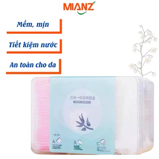 Bông tẩy trang cao cấp - 320 miếng - 3 trong 1 - MIANZ STORE