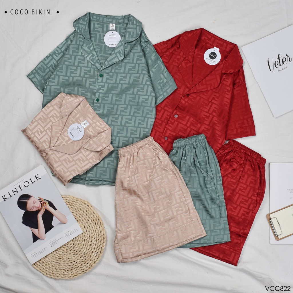 𝑪𝑶𝑪𝑶 𝑩𝑰𝑲𝑰𝑵𝑰 Bộ Đồ Ngủ - Đồ Mặc Nhà Lụa Gấm ( VCC822 ) | BigBuy360 - bigbuy360.vn