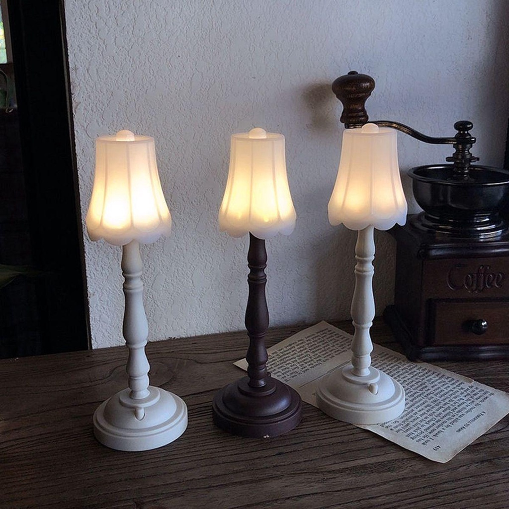 Đèn Ngủ Để Bàn Màu Trắng Ấm Phong Cách Vintage