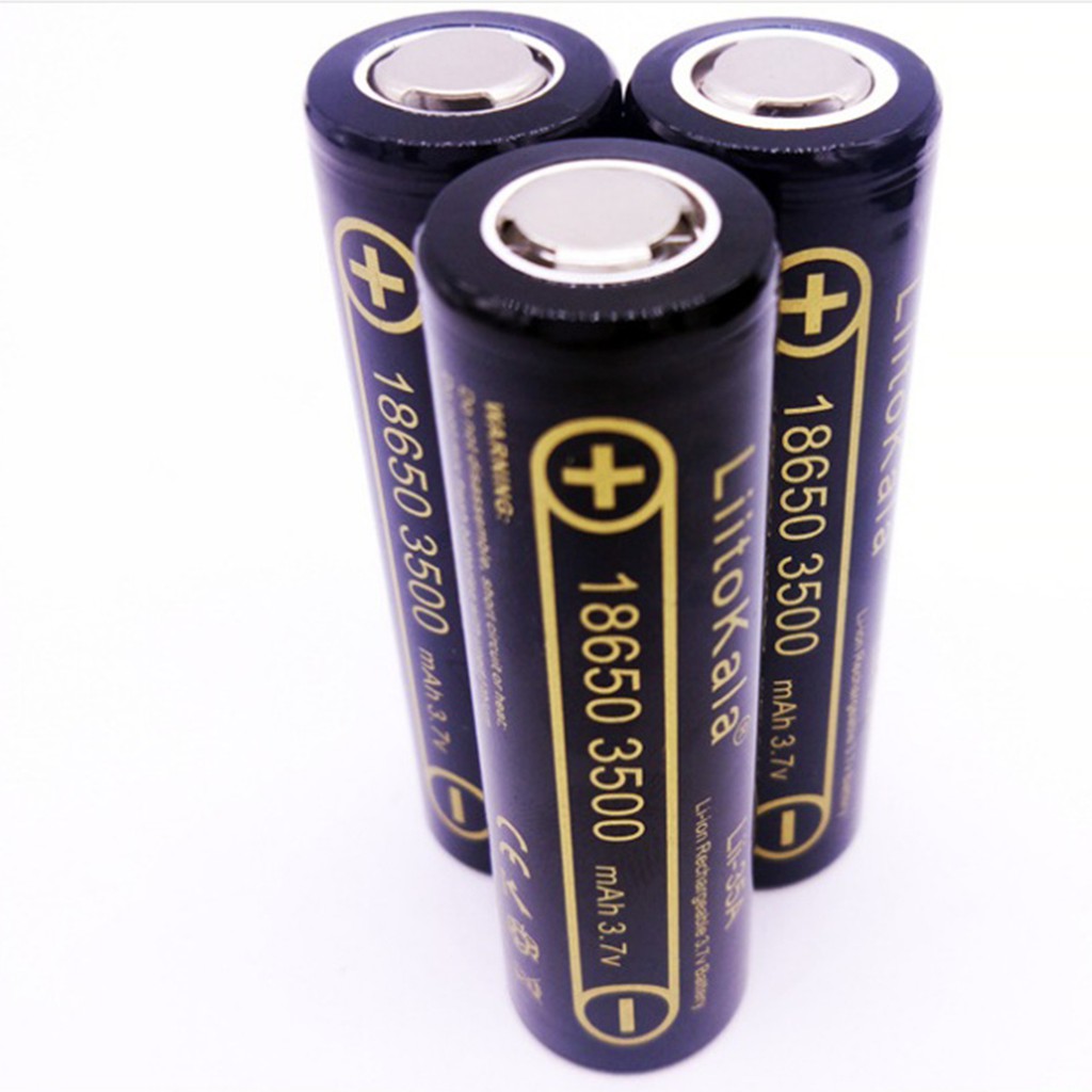 Pin sạc Lithium 18650 Liitokala 3500mAh cho box sạc dự phòng, đèn pin, quạt sạc mini... (1 viên)