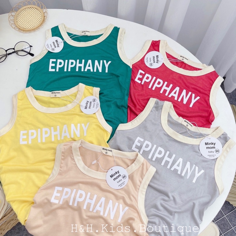 NT071 Bộ ba lỗ, bộ sát nách thun lạnh Minky Mom in chữ chạy viền khoẻ khoắn cho bé