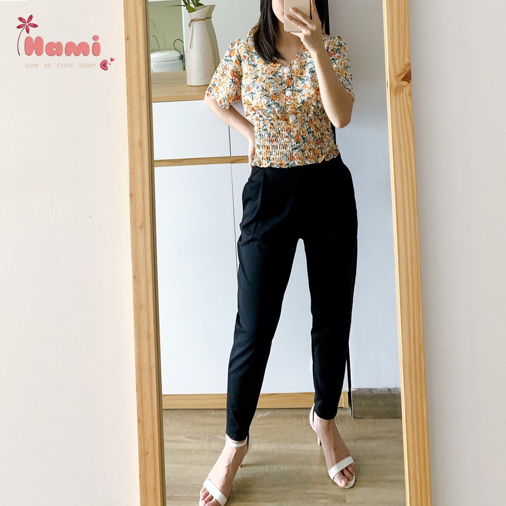 Quần Baggy Công Sở Nữ Chất Umi Hàn Cao Cấp Co Giãn 4 Chiều HAMI - Quần Bom Văn Phòng Nữ | BigBuy360 - bigbuy360.vn