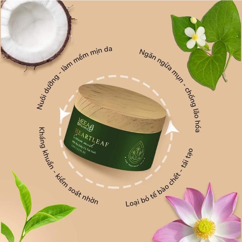 Mask Diếp cá Meea Tái sinh Ngăn Ngừa Mụn, Sạch khuẩn da 120GR