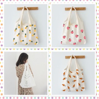 Túi tote, túi tote vải, túi đeo vai bằng vải cavas mềm hình hoạt hình dành cho bạn gái