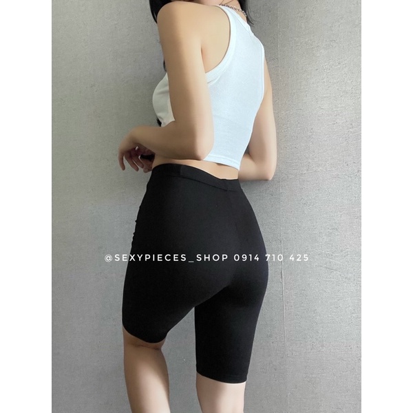 ✅ Quần lửng biker đen trơn chỉ 79k khi mua từ 2 cái-Hình thật do shop tự chụp 100%