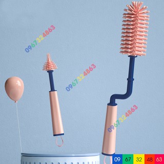Tuan1027 cọ bình sữa và núm ti silicon moonbaby cao cấp tuan1027
