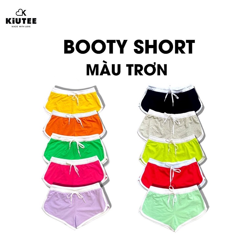 Combo 3 quần booty short màu trơn ngắn form ôm mông khoe dáng LOVEKIUTEE