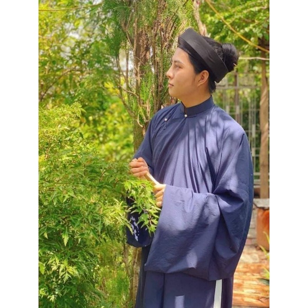 Tặng khăn xếp_Áo dài kỷ yếu_áo tấc nam  Việt phục