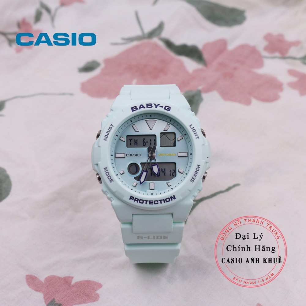 Đồng hồ Casio nữ Baby-G BAX-100-3ADR dây nhựa ( màu xanh bạc hà )