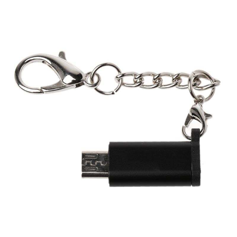 Đầu Chuyển Đổi Từ Cổng Type C Sang Micro Usb Kèm Dây Xích Tiện Dụng Cho Điện Thoại Thông Minh Samsung Xiaomi Android