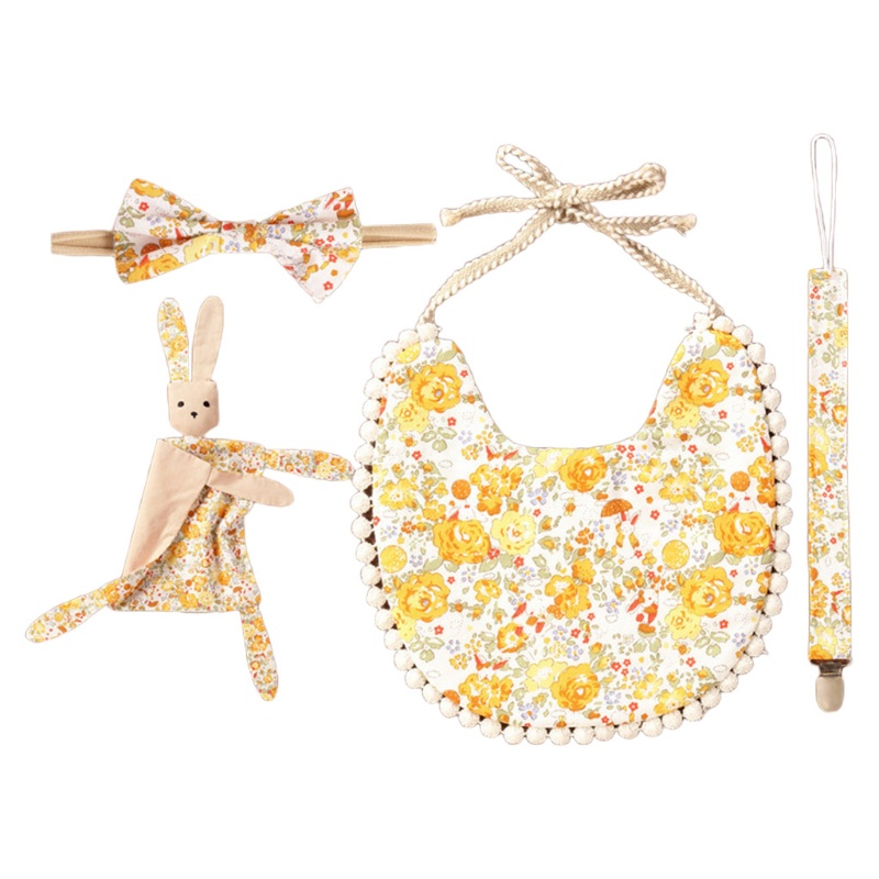 Khăn Quàng Cổ Kiêm Khăn Quàng Cổ Đính Búp Bê Cho Bé Sơ Sinh