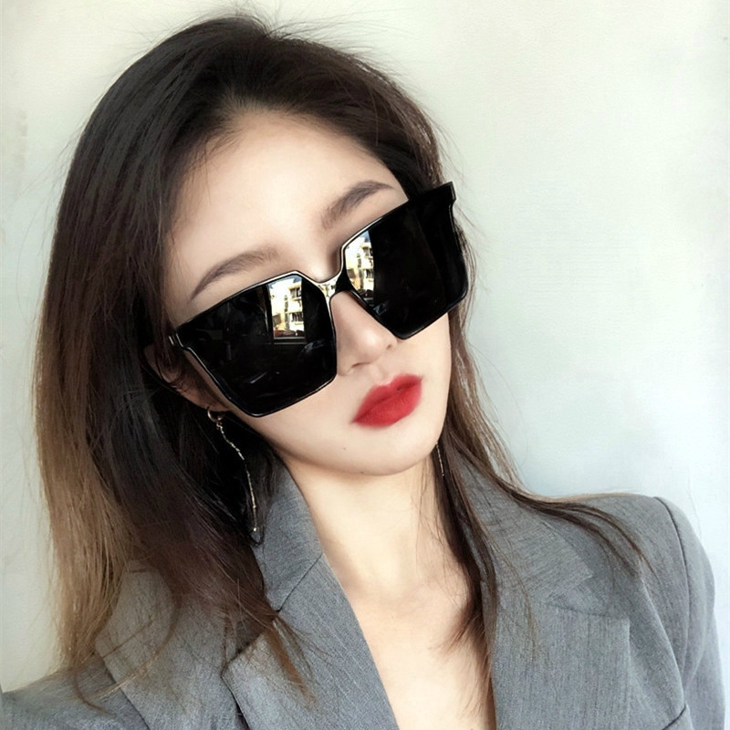 Kính mát bản to kiểu gọng kim loại phong cách Hàn Quốc 2020