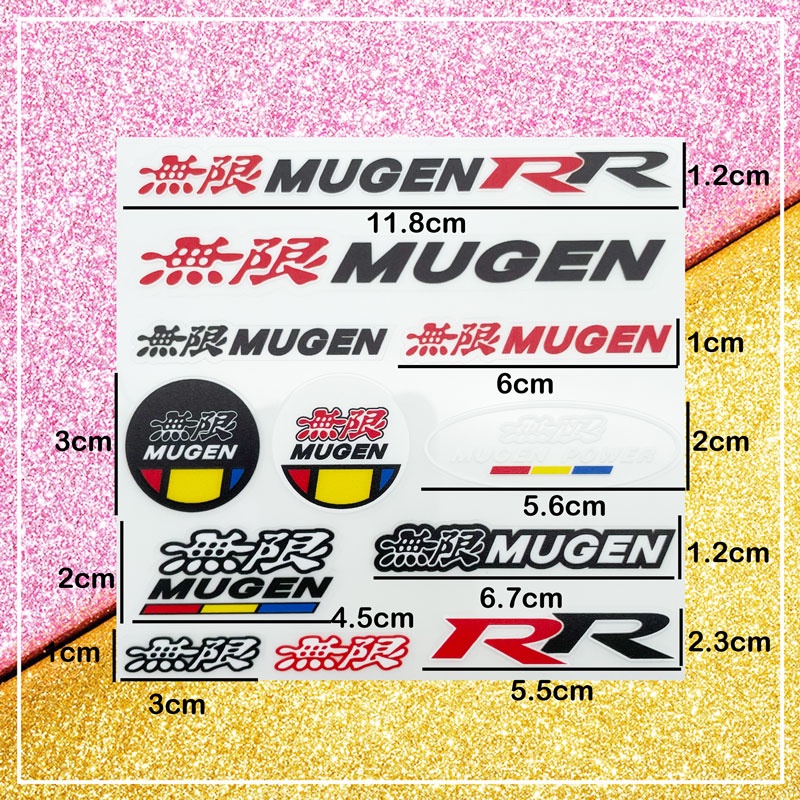 Sticker Dán Trang Trí Cửa Sổ Xe Hơi Honda Mugen XR-V CR-V UR-V CR-Z Fit Pilot Typer VTEC CIVIC City