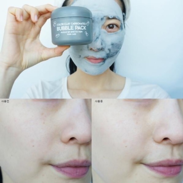 Mặt Nạ Bùn Sủi Bọt, Làm Sạch Lỗ Chân Lông, Loại Bỏ Bã Nhờn G9SKIN Color Clay Carbonated Bubble Pack 100ml